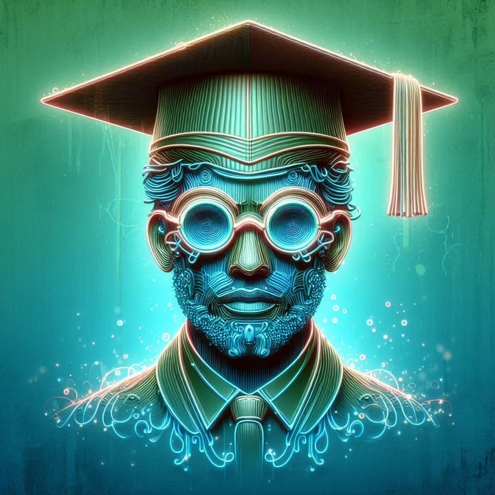 futuristic image of a graduate 